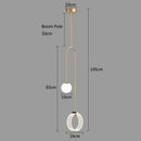 Modern gold luxury led pendant light bedroom art ring lamp
