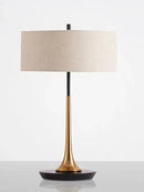 Modern gold luxury led table lamp bedroom marble base