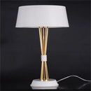 Modern gold luxury led table lamp bedroom marble base