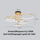 Modern gold luxury ring pendant chandelier for dining room
