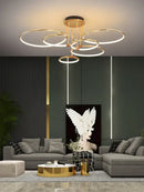 Modern gold luxury ring pendant chandelier for dining room