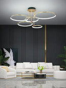 Modern gold luxury ring pendant chandelier for dining room