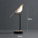 Modern gold magpie bird led chandelier dining room pendant light