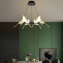 Modern gold magpie bird led chandelier dining room pendant light