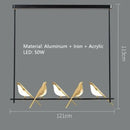 Modern gold magpie bird led chandelier dining room pendant light
