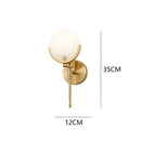 Modern gold marble wall lamp bedroom minimalist led light