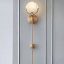 Modern gold marble wall lamp bedroom minimalist led light