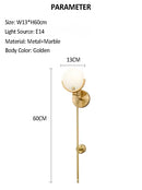 Modern gold marble wall lights for bedroom and living room decor