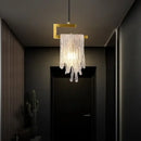 Modern gold melting ice crystal led pendant light bedroom decoration