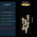 Modern gold mesh duplex building chandelier living room pendant light