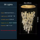 Modern gold mesh duplex building chandelier living room pendant light
