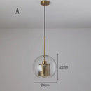 Modern gold mesh glass ball pendant light for kitchen dining room