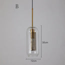 Modern gold mesh glass ball pendant light for kitchen dining room