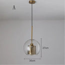 Modern gold mesh glass ball pendant light for kitchen dining room