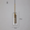 Modern gold mesh glass ball pendant light for kitchen dining room