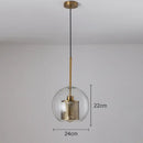 Modern gold mesh glass pendant light kitchen fixture