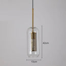 Modern gold mesh glass pendant light kitchen fixture