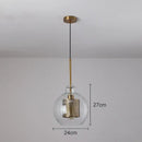 Modern gold mesh glass pendant light kitchen fixture