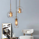 Modern gold mesh glass pendant light kitchen fixture