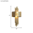 Modern gold mesh sconce lamp – living room wall lamp