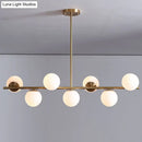 Modern gold metal 7 light modern gold island pendant dining room