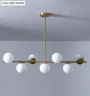 Modern gold metal 7 light modern gold island pendant dining room