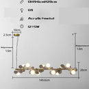 Modern gold metal branching pendant light dining room acrylic flower