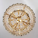 Modern gold metal crystal chandelier dining room pendant light