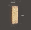 Modern gold metal crystal wall light bedroom sconce