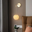 Modern gold metal crystal wall light bedroom sconce