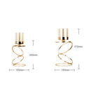 Modern gold metal frame glass candle holder dining room centerpiece