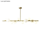 Modern gold metal glass globe chandelier for dining table