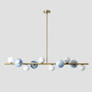 Modern gold metal glass globe chandelier for dining table
