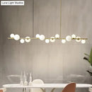 Modern gold metal glass globe chandelier for dining table