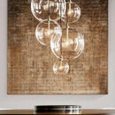 Modern gold metal globe pendant light dining room