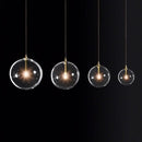 Modern gold metal globe pendant light dining room
