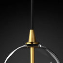Modern gold metal globe pendant light dining room