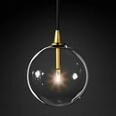 Modern gold metal globe pendant light dining room