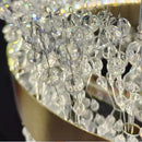 Modern gold metal led chandelier crystal dining room light