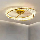 Modern gold metal led crystal ceiling light for living room