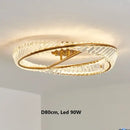 Modern gold metal led crystal ceiling light for living room