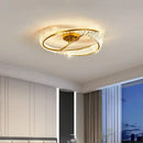 Modern gold metal led crystal ceiling light for living room