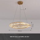 Modern gold metal led crystal ceiling light for living room