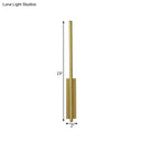 Modern gold metal linear wall light bedroom sconce