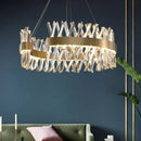 Modern gold metal s shape led pendant lamp for luxury living room