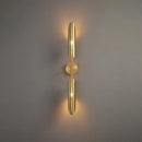 Modern gold metal wall light bedroom sconce with frosted globe