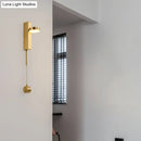 Modern gold metal wall sconce bedroom warm white light