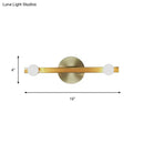 Modern gold metallic linear sconce light vanity lamp bedroom