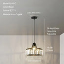 Modern gold mini crystal pendant light – bedroom chandelier