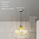 Modern gold mini crystal pendant light – bedroom chandelier